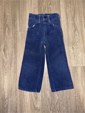 Vintage Sears Kids Dark Blue Corduroy Pants with fun back pockets Size 4